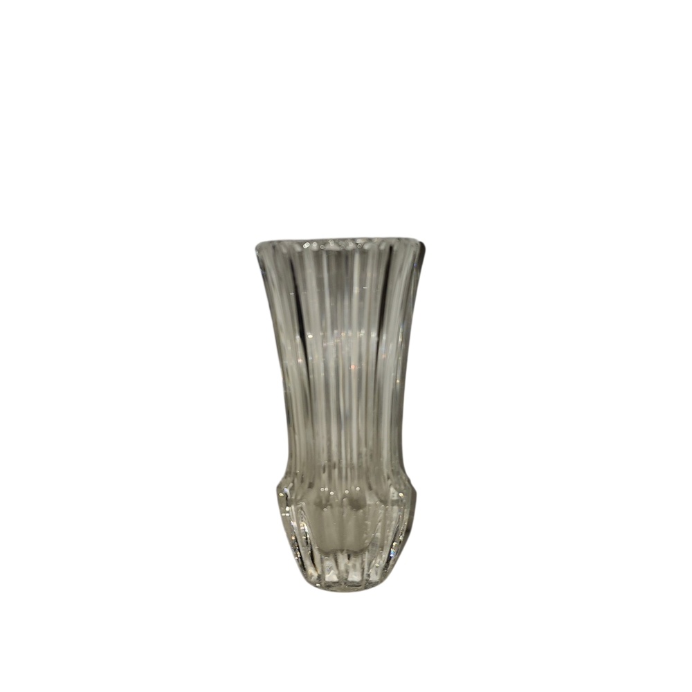 Avon Clear Ribbed Glass Vase